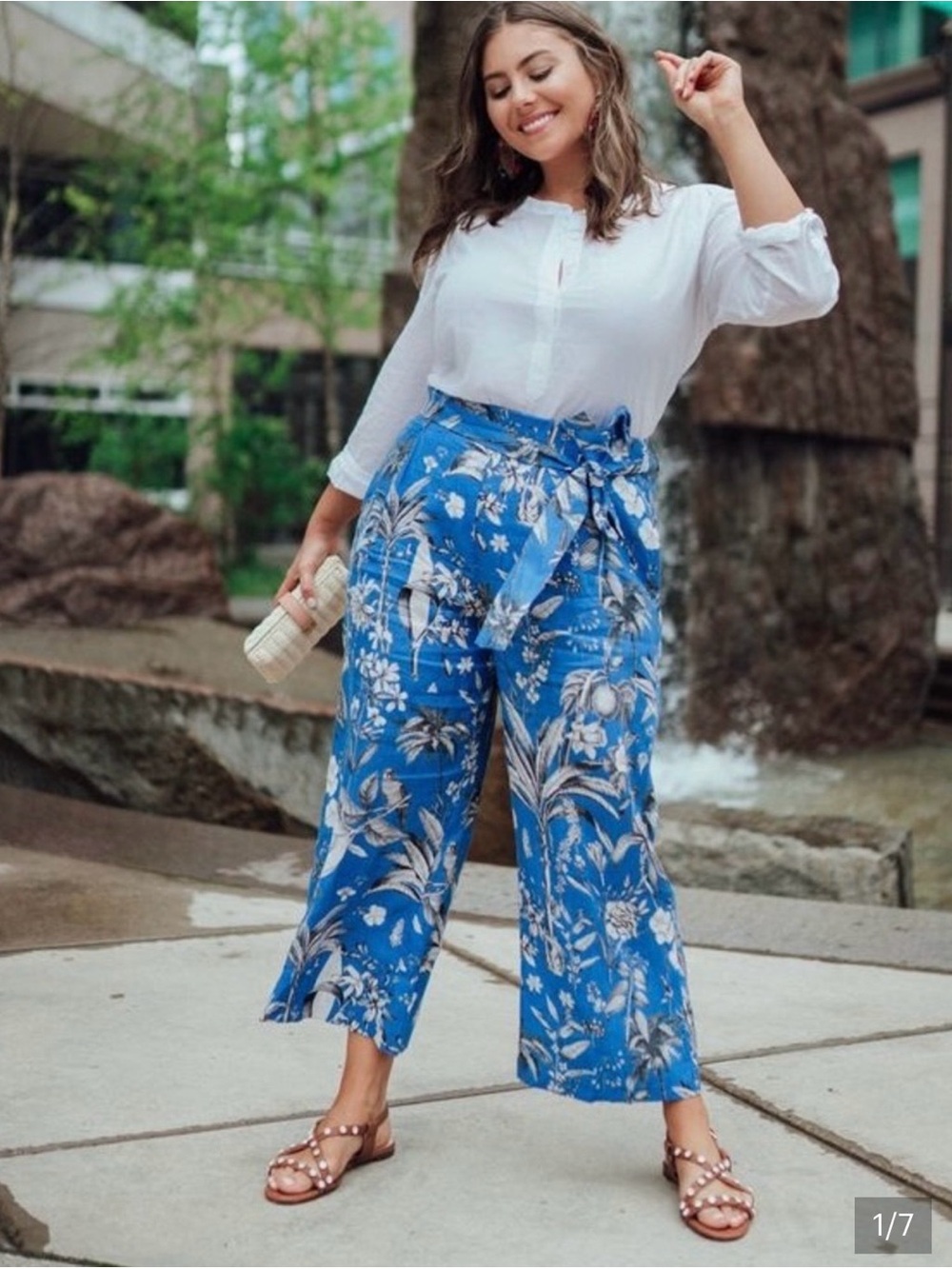 J. Crew Italian Linen Wide-Leg Pant in Ratti Tropical Toile Size 6